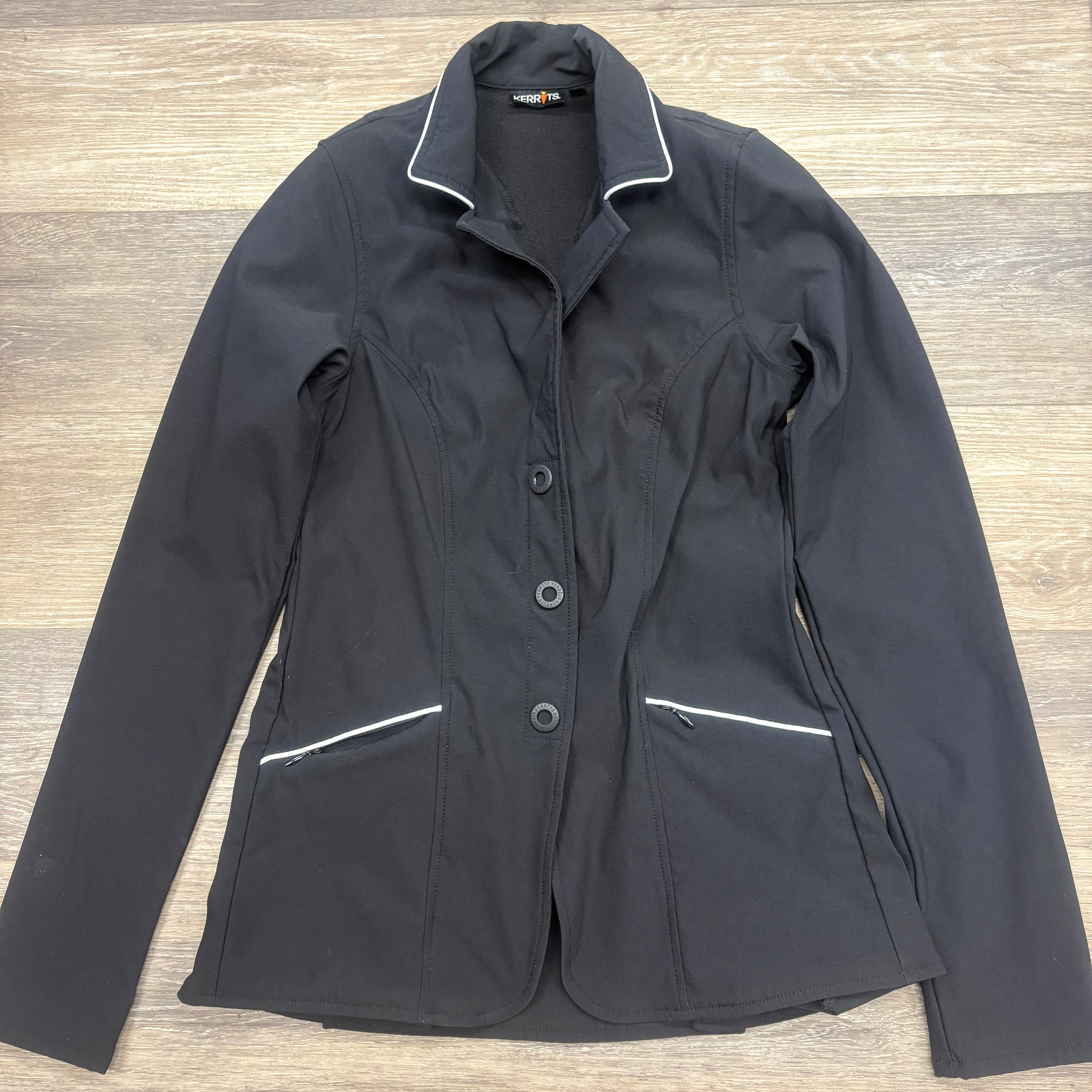 Veste équitation Kerrits Show – Femme XS, Noire, Stretch, Compétition, Occasion